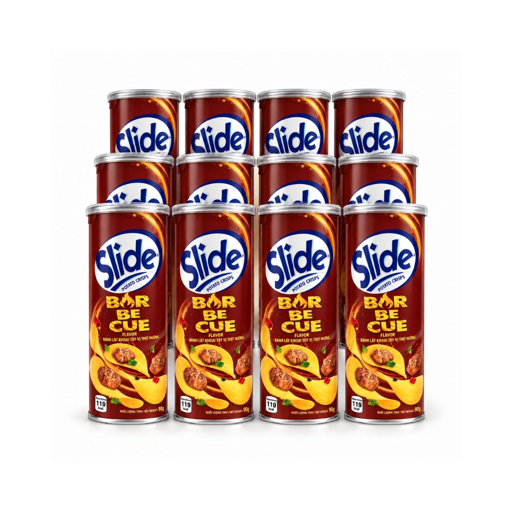 Slide Potato Crisps 90g Cans, 12-Pack