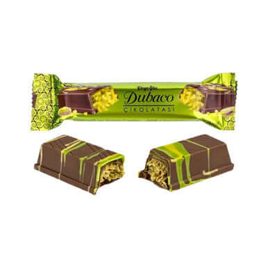 Turkish Beyoğlu Dubaco Milk Chocolate Bar 35g – Pistachio Cream & Kadayıf Filling | Imported from Turkey Main image