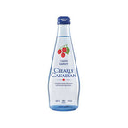 Clearly Canadian Sparkling Water Country Raspberry 11oz glass bottle imported from Canada