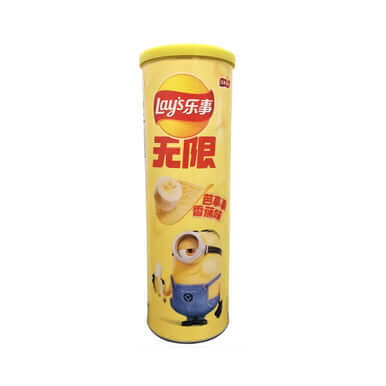 Chinese Lay's Stax Banana Flavor Minions Edition Stacked Potato Chips 90g imported from China