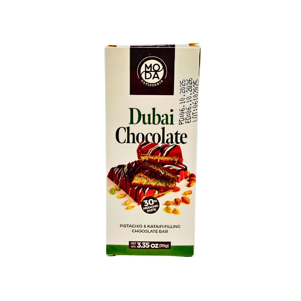 Moda Patisserie Dubai Chocolate Bar – Pistachio & Kataifi Filling (3.35 oz / 95g)