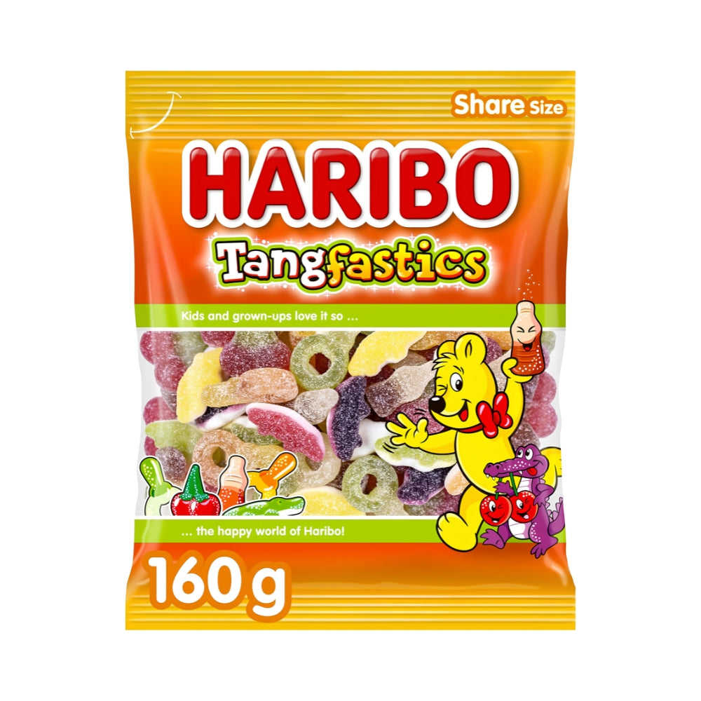 Haribo Tangfastics Sour Gummy Sweets Share Size Bag 160g