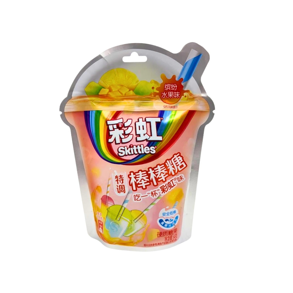 Skittles China Lollipops 32 Pack – Mixed Fruit & Fruit Tea (彩虹棒棒糖) Main image