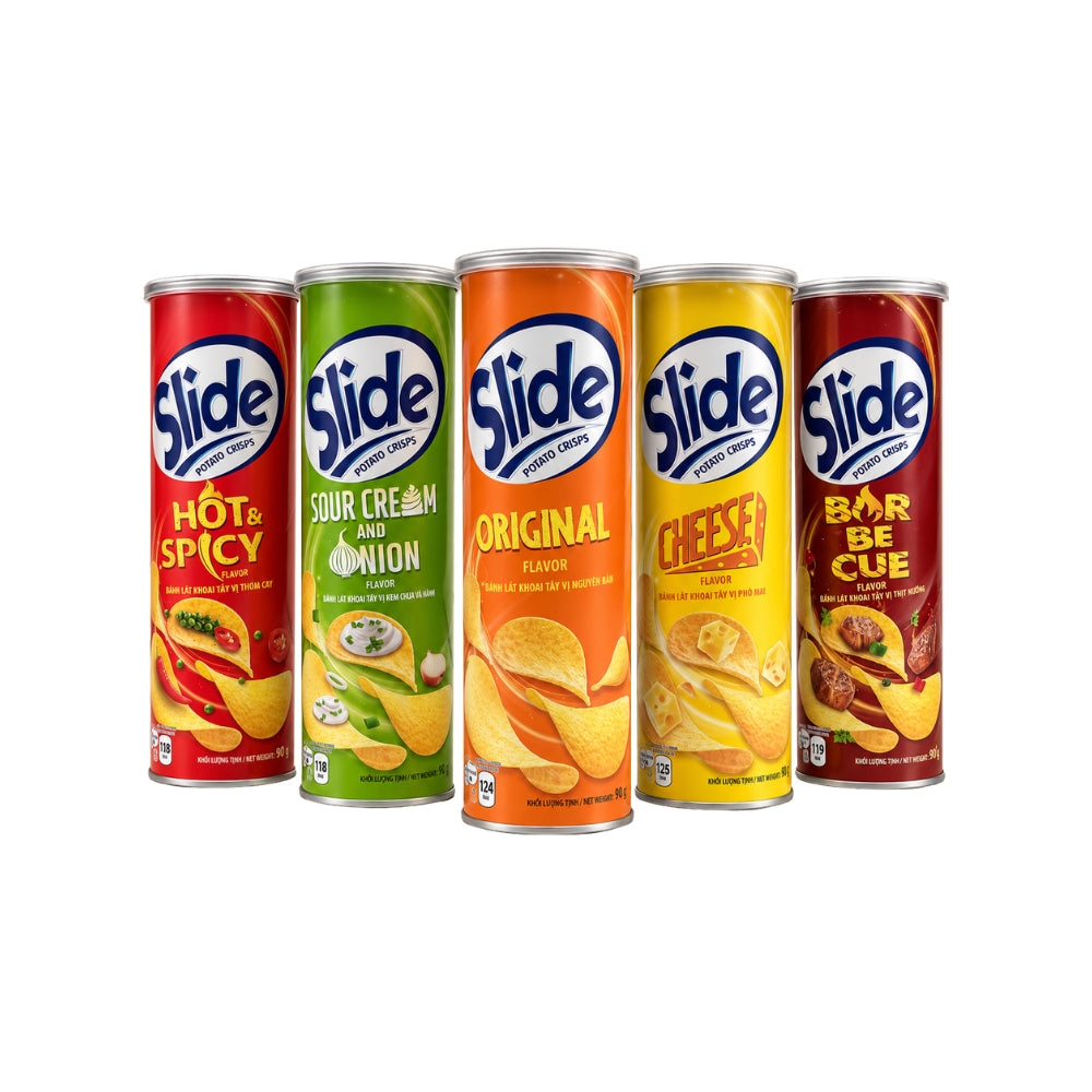 Slide Potato Crisps 90 g Can