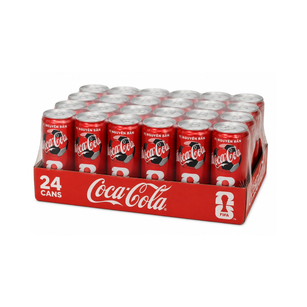 Coca-Cola Vietnam FIFA Edition 24-Can Pack | Exotic Import Soda | 235ml Slim Cans