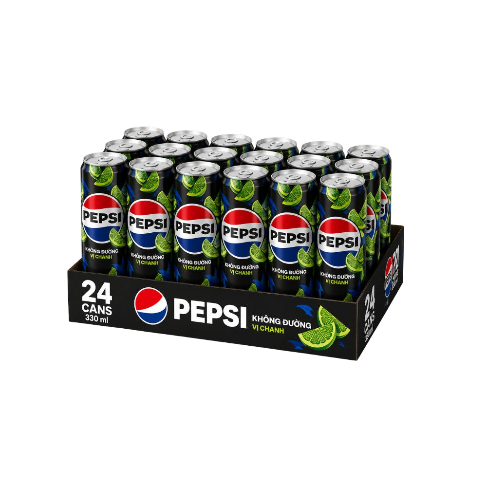 Pepsi Zero Sugar Lime Vietnam — 330ml Cans, Pack of 24 Main image