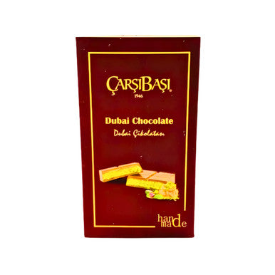 Çarşıbaşı 1946 Handmade Dubai Chocolate Bar 90g – Pistachio Filled Turkish Artisan Chocolate Gift Box
