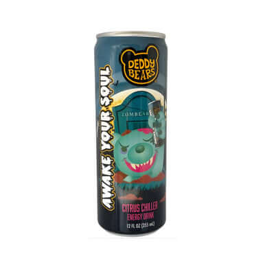 Deddy Bears Awake Your Soul Citrus Chiller Energy Drink 12oz – Zombear Collectible Can