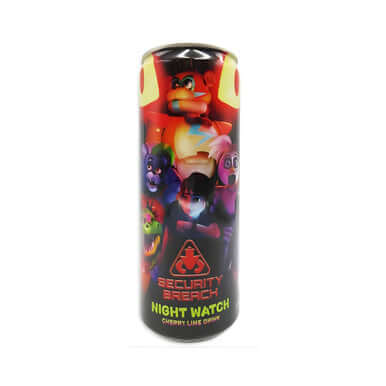 FNAF Security Breach Night Watch Cherry Lime Drink 12oz – Five Nights at Freddy's Licensed Can Main image