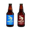 Hippo Size soda two-bottle set — Colossal Cream and Jumbo Root Beer, 12 oz amber glass bottles