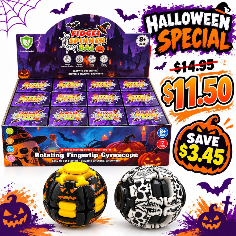 Halloween Fidget Spinner Ball – 12-Piece Display Box Main image