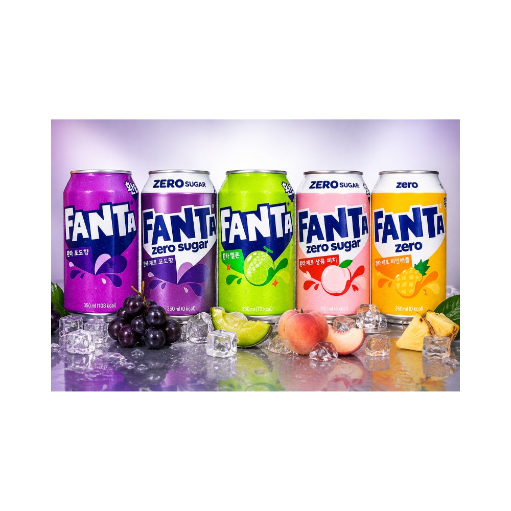 Fanta Korean Import Soda 350ml Cans (24-Pack)