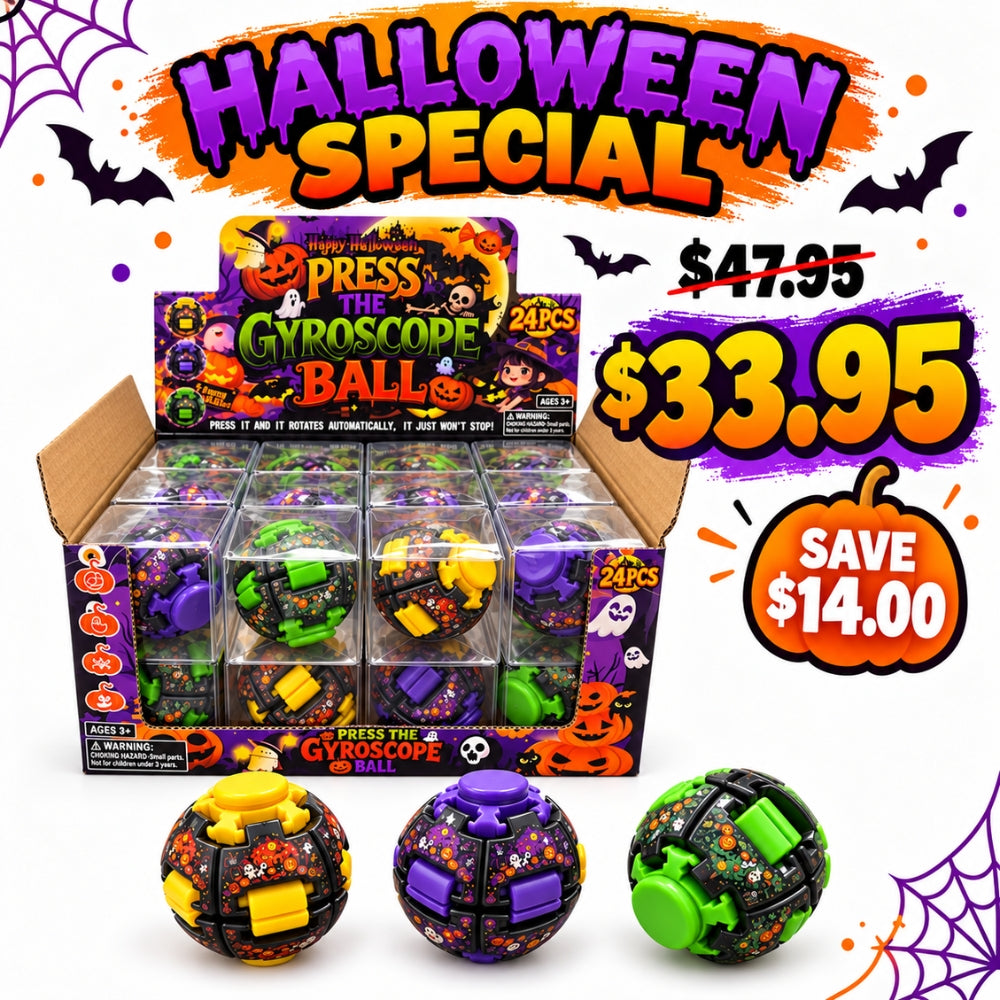 Halloween Gyroscope Ball – 24-Piece Display Box