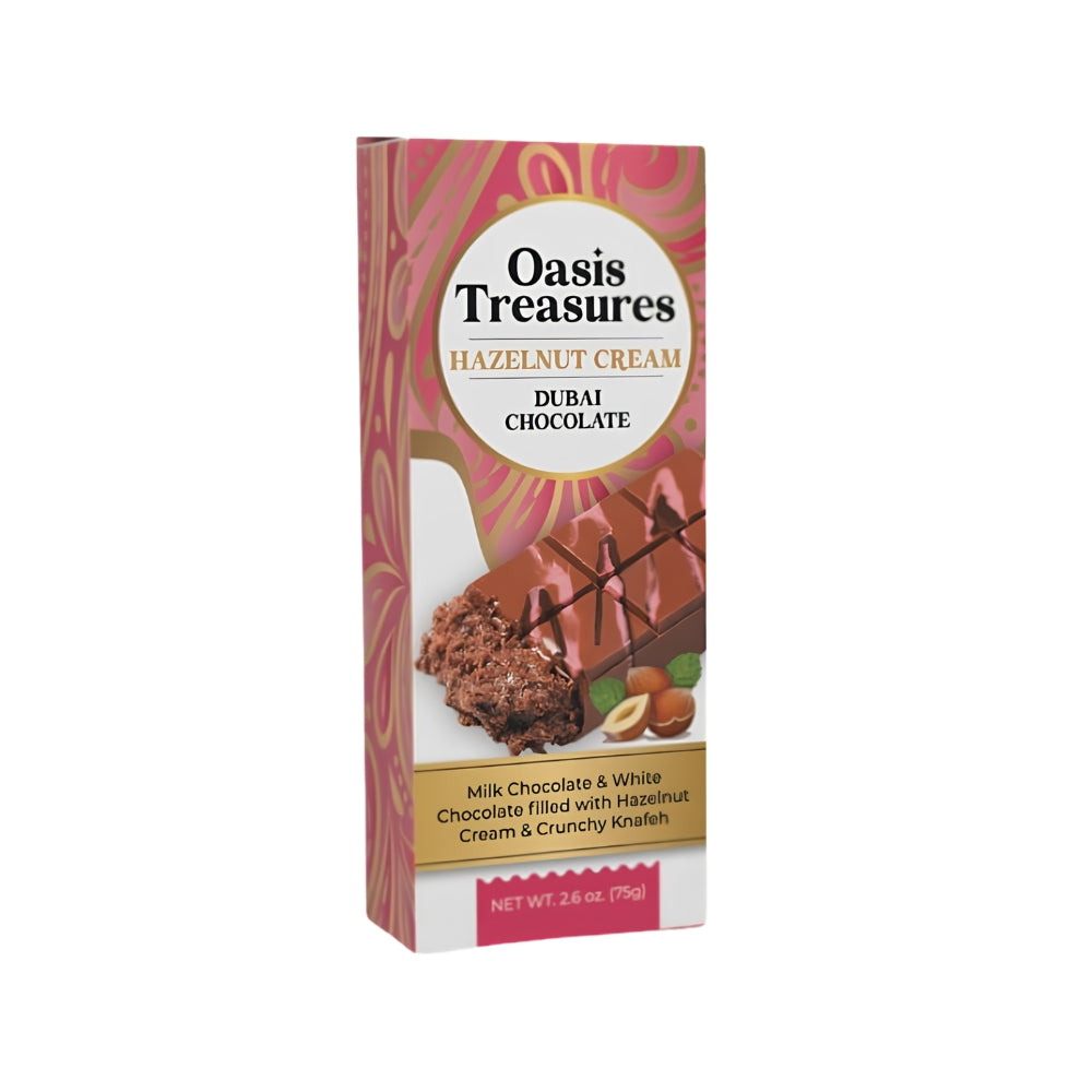 Oasis Treasures Dubai Chocolate Bars – Pistachio, Hazelnut Cream & Cookies 'N Cream
