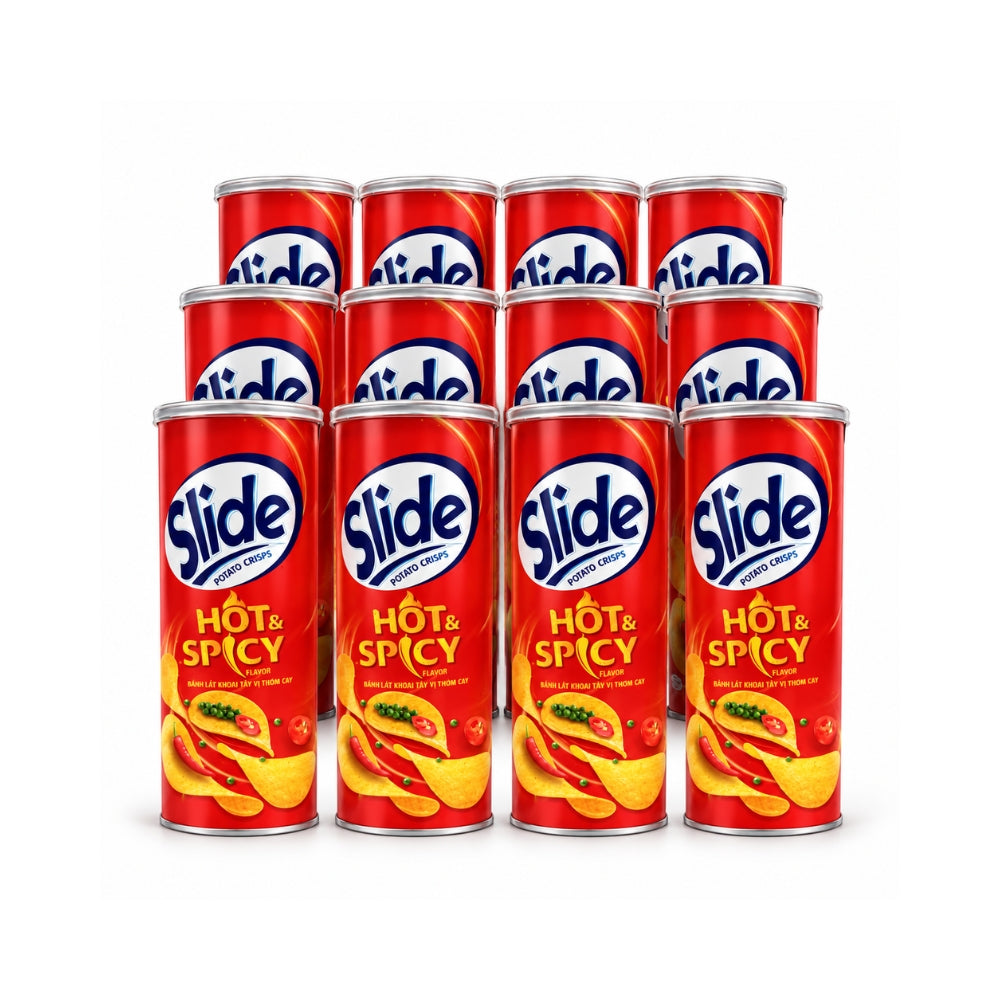 Slide Potato Crisps 90g Cans, 12-Pack