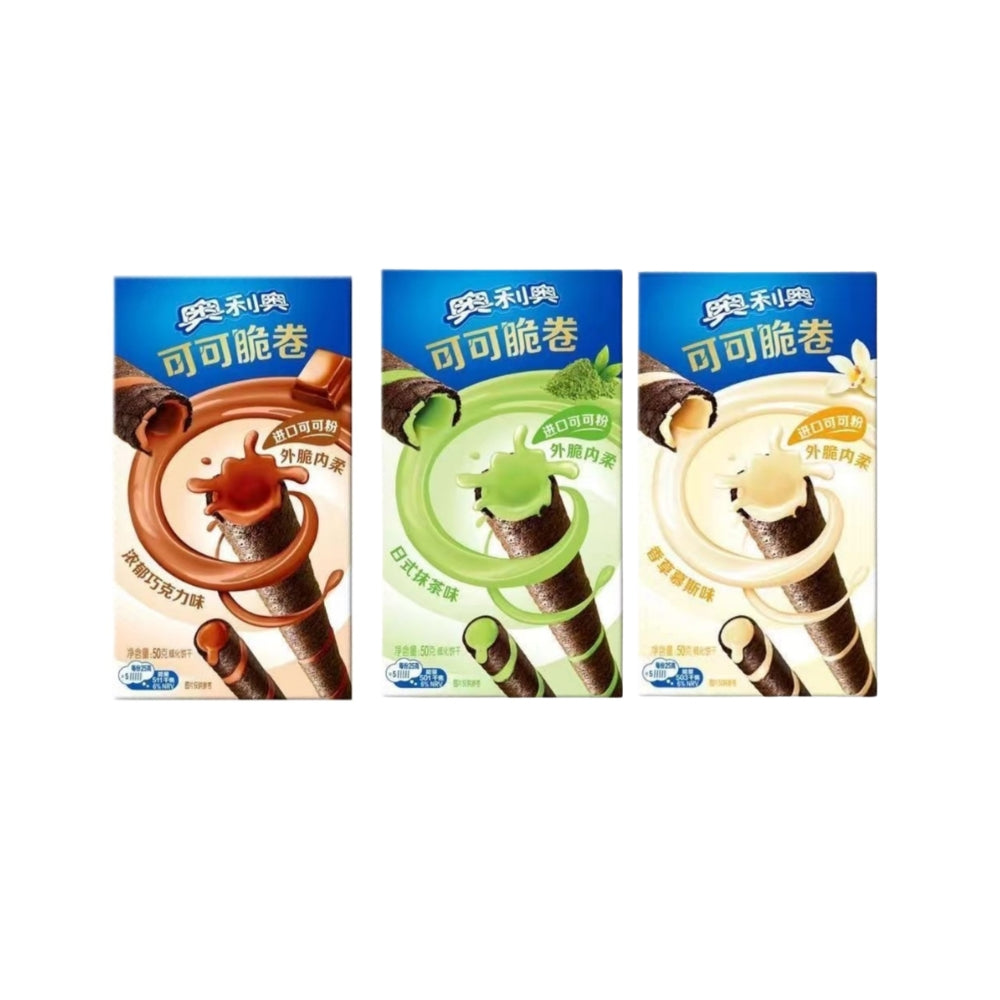 Oreo Cocoa Crisp Rolls 50g — 3 Flavors