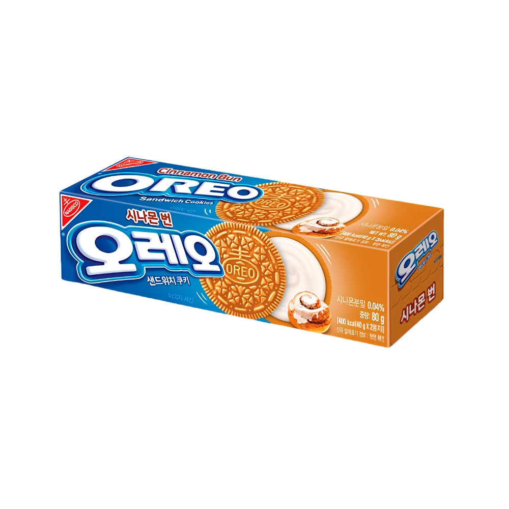 Oreo Korea Cinnamon Bun 80g – Golden Wafer with Cinnamon Cream | Korean Exclusive Import