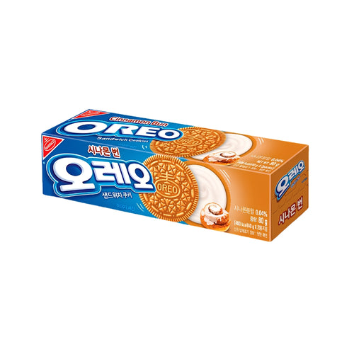 Oreo Korea Cinnamon Bun 80g – Golden Wafer with Cinnamon Cream | Korean Exclusive Import