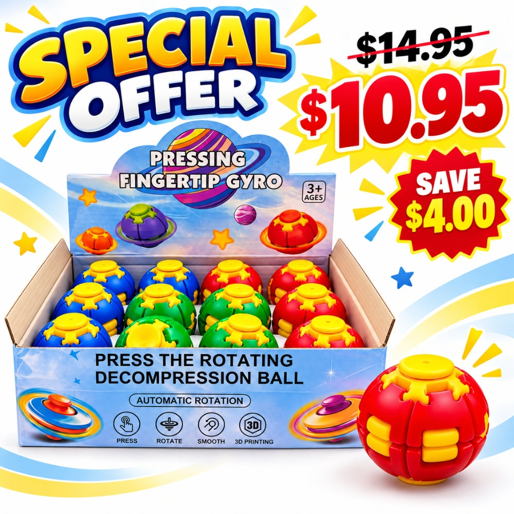 Spinner Ball with LED – 12-Piece Display Box