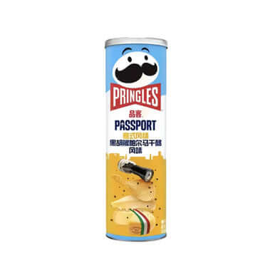 Chinese Pringles Passport Italian Black Pepper Parmesan Potato Chips 110g imported from China