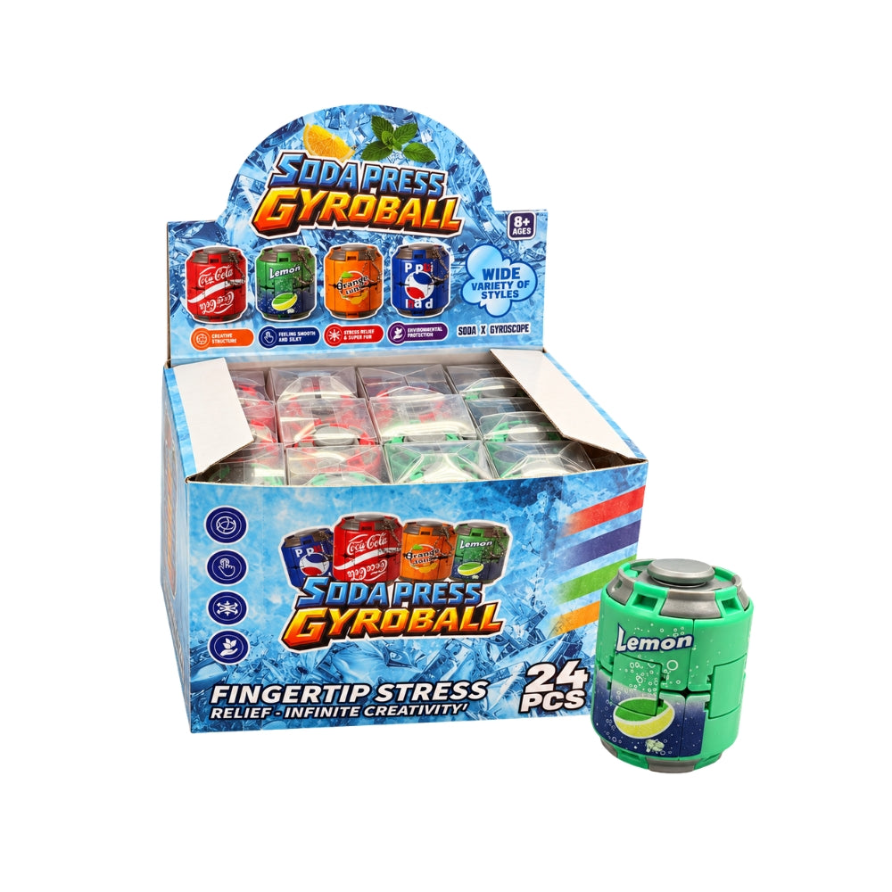 Gyroball Fidget Toy Soda Press 5 cm – 24-Piece Box