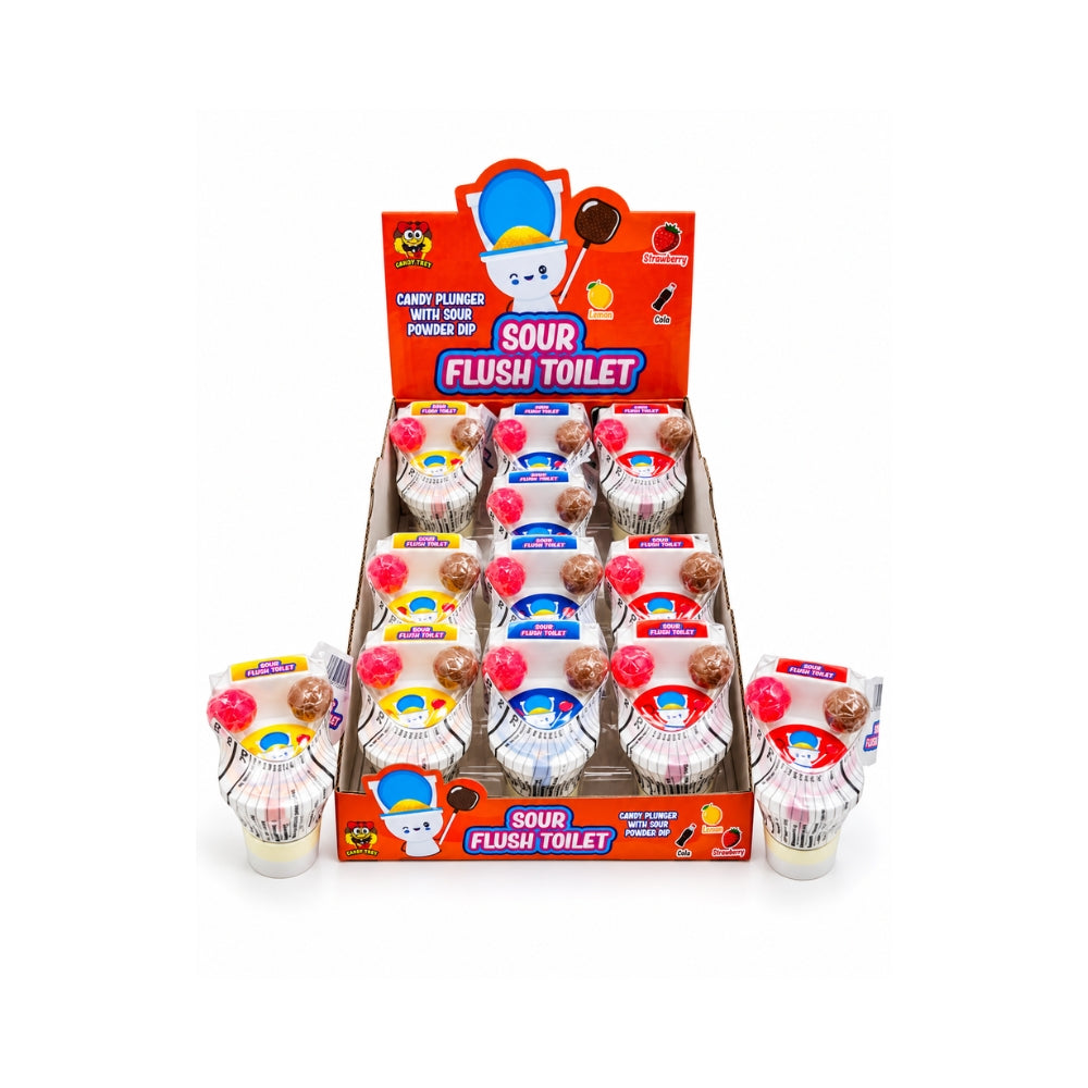 Flush Toilet Candy Toys 12-Count Display | Sour City Main image
