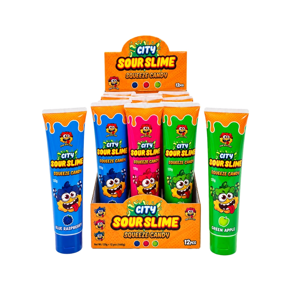 Sour Slime Candy 12-Count Display | Sour City
