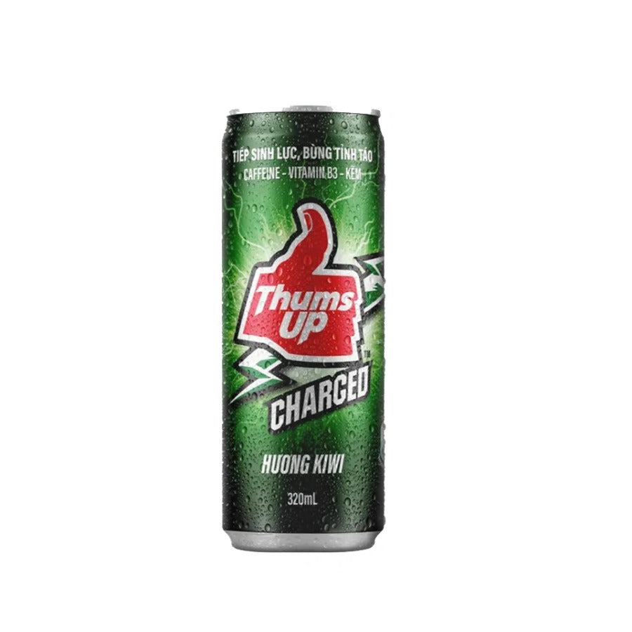 Thums Up Charged Vietnam Caffeinated Soda — Kiwi & Wild Strawberry Variety Set (320ml × 2) Main image
